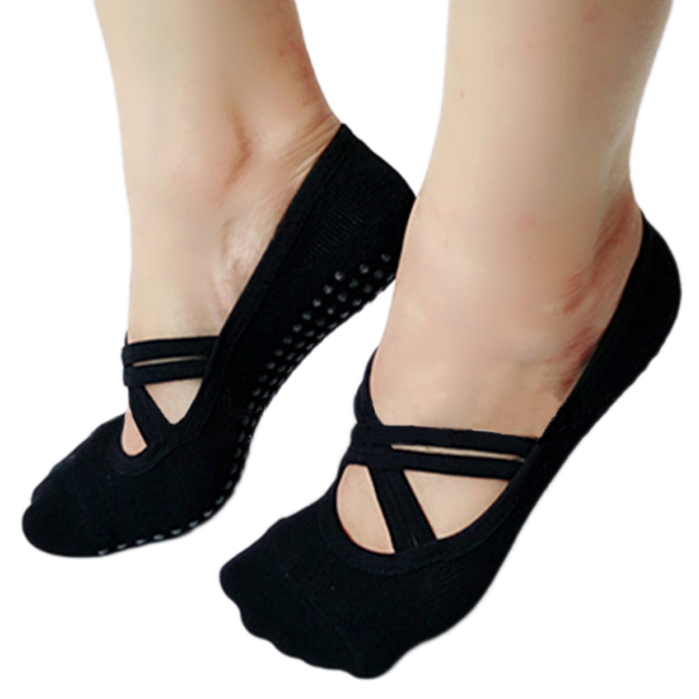 Pilates Yoga Grip Socks - Kadınlar için Siyah Kaymaz Pilates Dans