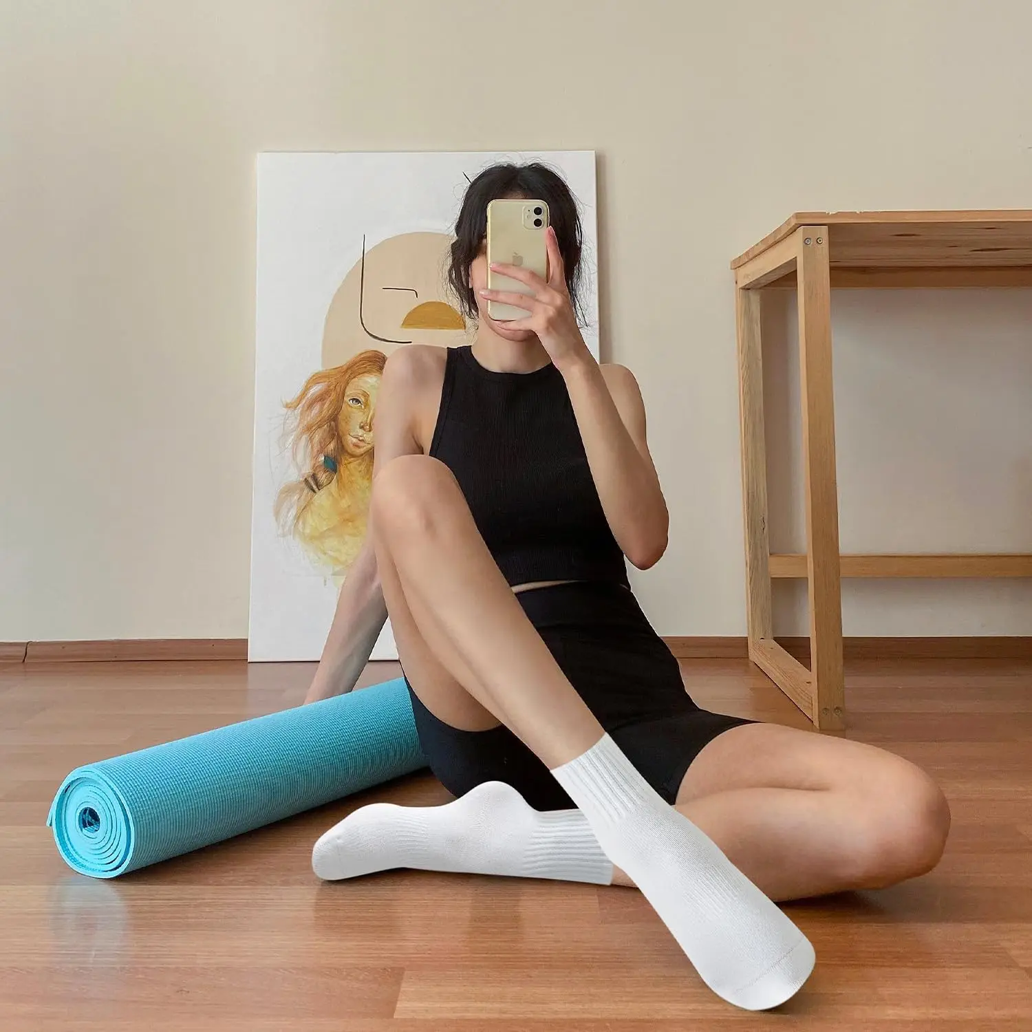 4 çift kadın yoga çorabı, düz  - Pilates & Yoga Unleashed Studio incelemesi ve fiyatı